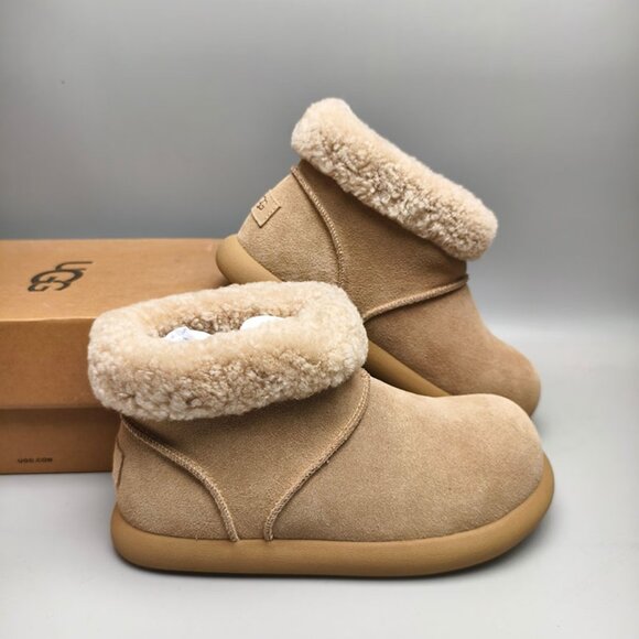 UGG Womens Sand-Colored Furry Boots - Picture 5 of 7